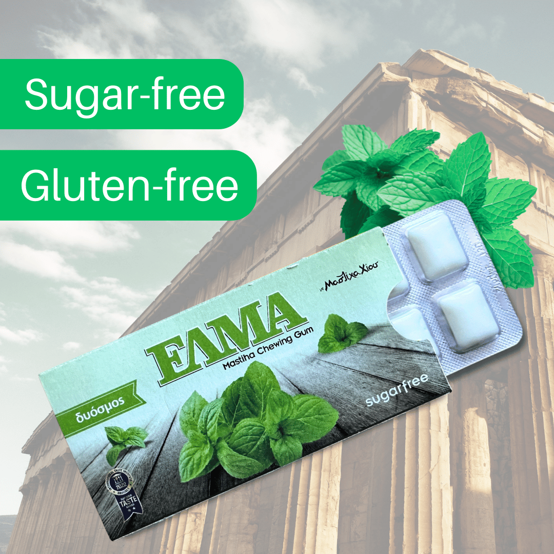 ELMA Mastiha Chewing Gum | Sugar-Free Mastic Chewing Gum | Spearmint Flavour