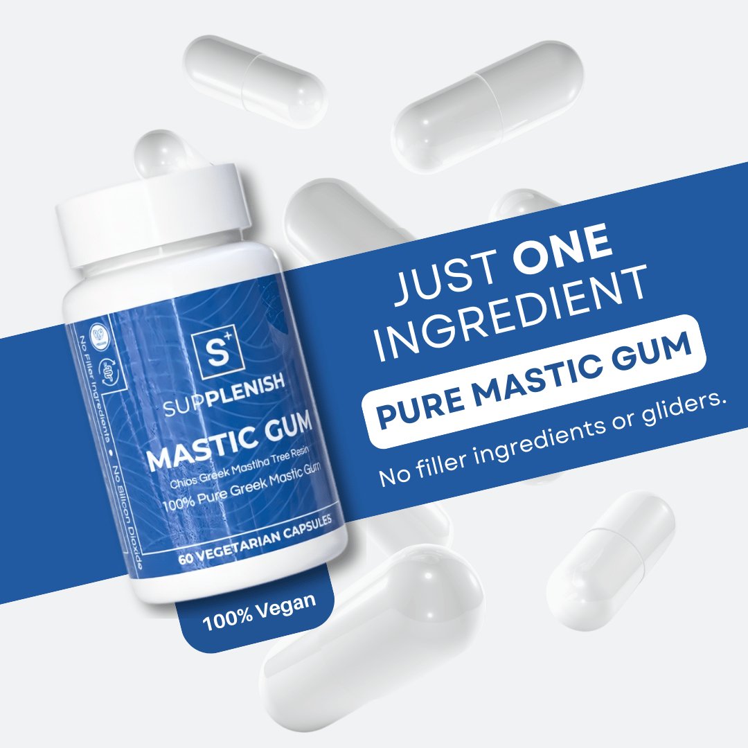 100% Pure Greek Mastic Gum Capsules - No Added Ingredients - Mastic Labs