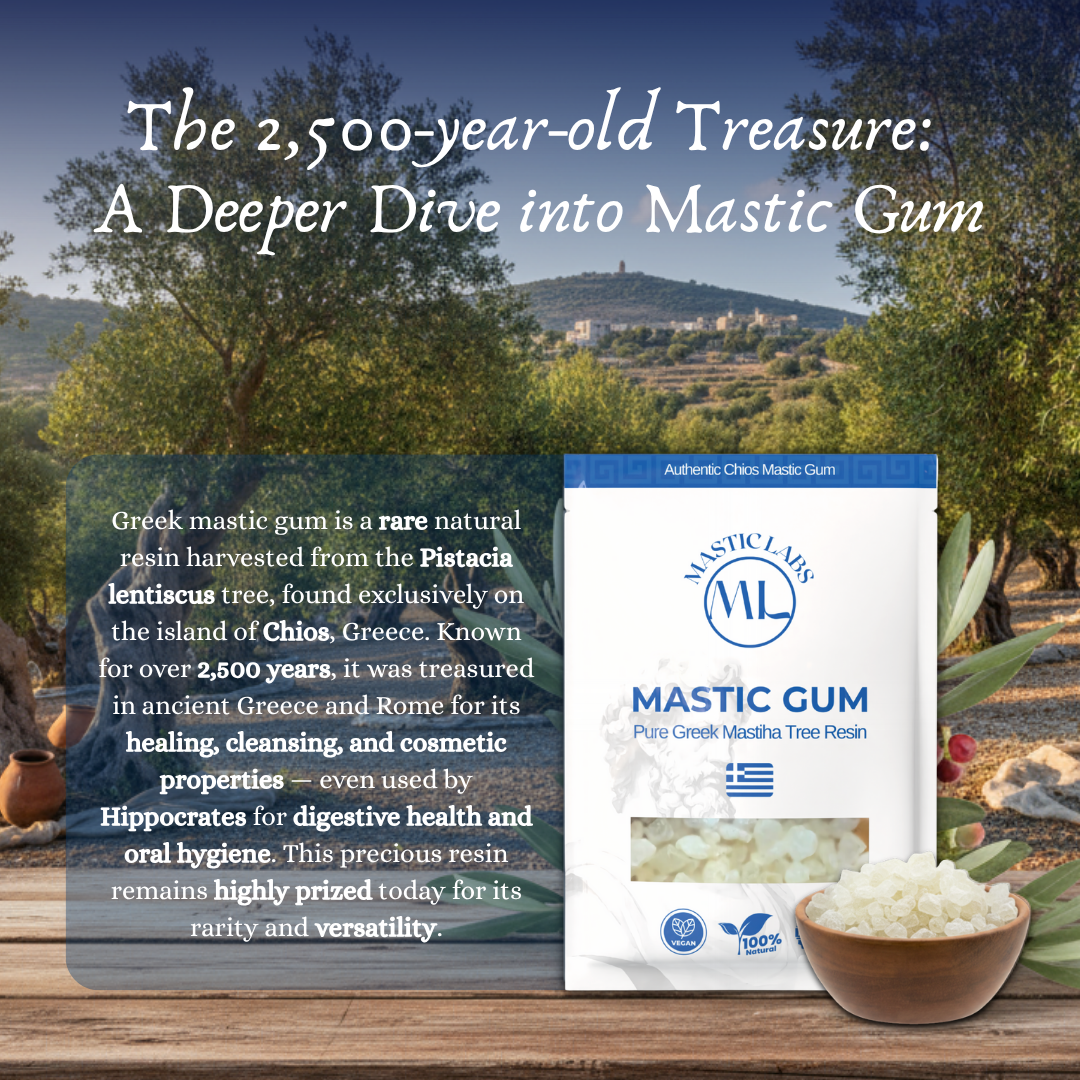 Pure Greek Chios Mastic Gum (Pistacia Lentiscus) - Small/Fine Crystals