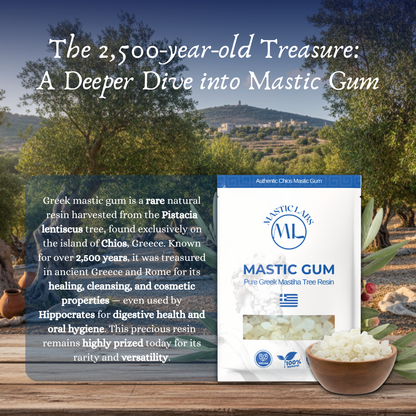 Pure Greek Chios Mastic Gum (Pistacia Lentiscus) - Small/Fine Crystals
