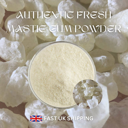 Authentic Chios Greek Mastic Gum Mastiha (Pistacia Lentiscus) - Very Fine Powder - Mastic Labs