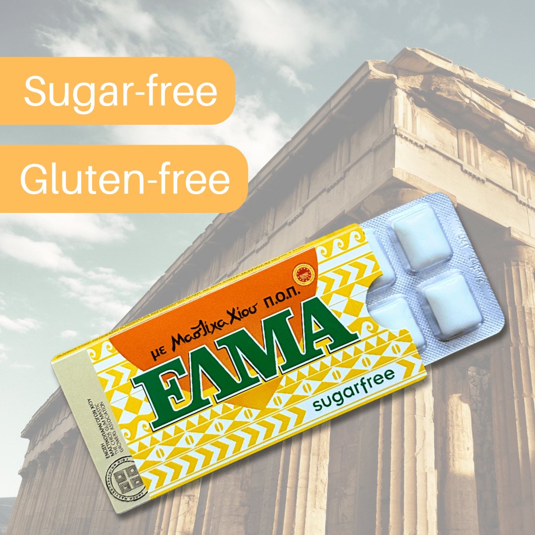 ELMA Mastic/Mastiha Chewing Gum - Sugar - Free - Gluten - Free + Chios Mastiha & Mastiha Oil - Mastic Labs