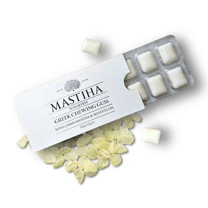 ELMA Mastic/Mastiha Chewing Gum - Sugar - Free - Gluten - Free + Chios Mastiha & Mastiha Oil - Mastic Labs