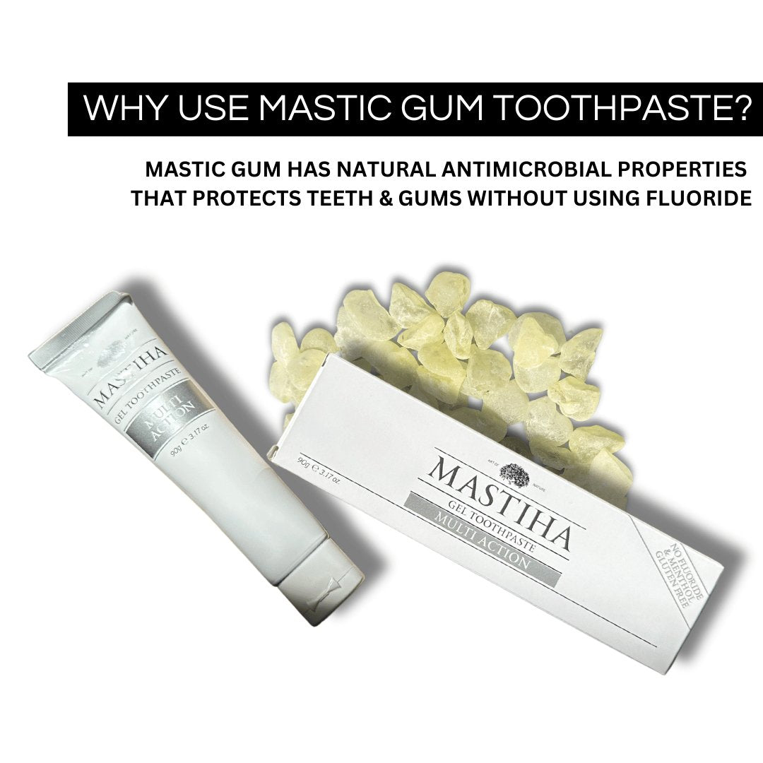 Mastic Gum (Mastiha) Toothpaste - Multi Action - Fluoride - Free - Menthol - Free - Gluten - Free - Mastic Labs