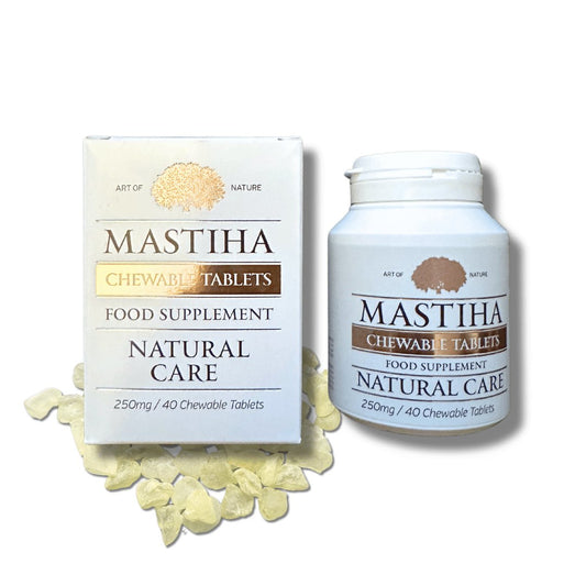 Mastic/Mastiha Chewable Tablets 250mg - 40 Tablets - For h.Pylori, Crohn's Disease & Stomach Health - Mastic Labs