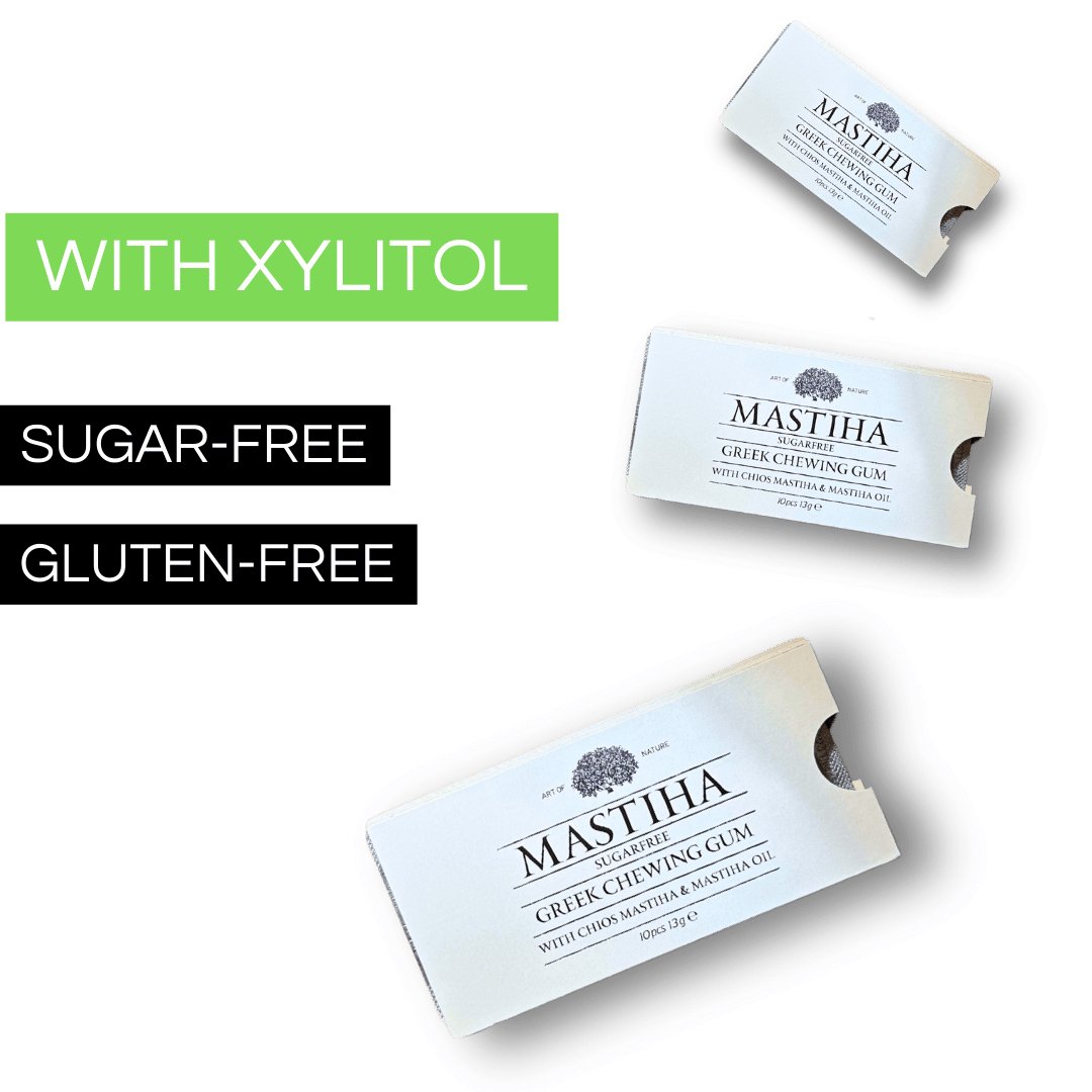 Mastiha Mastic Gum Chewing Gum - Sugar - Free - Gluten - Free - With Chios Mastiha & Mastiha Oil - Mastic Labs