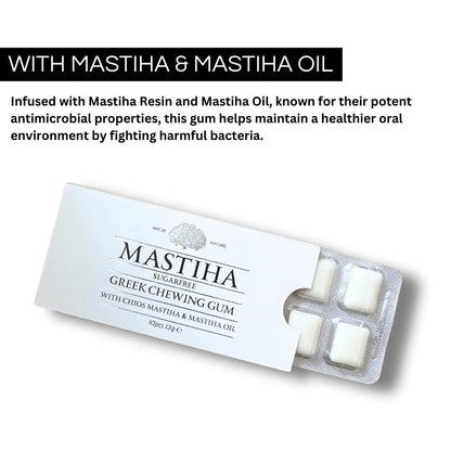 Mastiha Mastic Gum Chewing Gum - Sugar - Free - Gluten - Free - With Chios Mastiha & Mastiha Oil - Mastic Labs