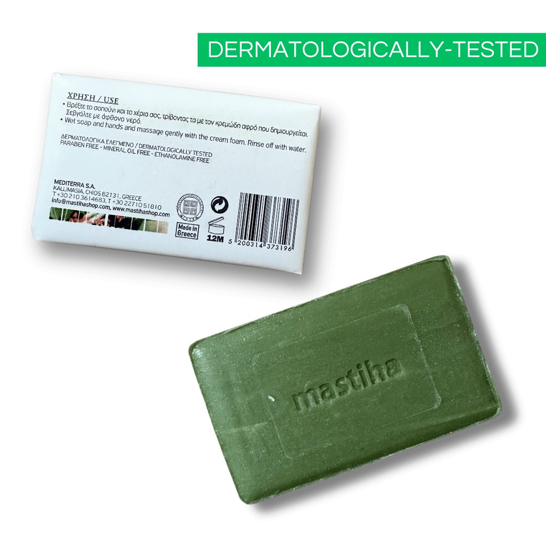 Mastiha & Olive Oil Soap - Paraben - Free | Fragrance - Free | Mineral Oil - Free | Dermatologically - Tested - Mastic Labs